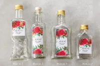 Buteleczki na Nalewki Weselne z Etykietą | Rubin nr 8