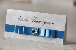 Vignetten für den Hochzeitstisch, Hochzeit - Amaretto nr 4 - Perle mit elegantem Blau, Marineblau, mit Zirkonia