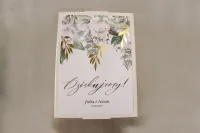 Białe Pudełko na Koperty Złocone Gałązki | Rubin nr 6