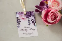 Zawieszki na Wódkę Weselną Lawenda | Fioletowe Etykiety