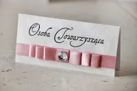 Winietki Ślubne z Cyrkonią Glamour | Perłowe, z Kokardką