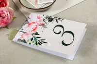 Numery na Stół Weselny Piwonie | Romantyczne | Korani nr 6