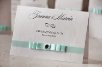 Eleganckie Perłowe Zaproszenia Ślubne z Kokardką | Sprawdź