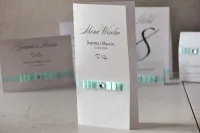 Eleganckie Menu Weselne z Kokardką | Glamour | Amaretto nr 6