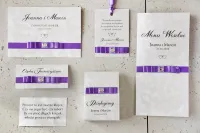 Eleganckie Zaproszenia Ślubne z Kokardką | Amaretto nr 7