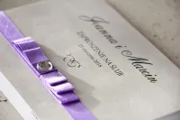 Eleganckie Zaproszenia Ślubne z Kokardką | Amaretto nr 7