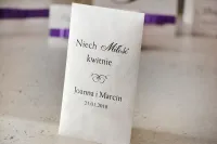 Nasiona Niezapominajki Podziękowania dla Gości | Amelia-Wedding