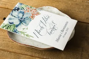 Hochzeits-Dankes-, Vergissmeinnicht-Samen für Hochzeitsgäste - Verpackung mit Baumwollmotiv