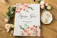 Personalizowana Księga Gości Weselnych Kwiaty | Indygo Nr 7