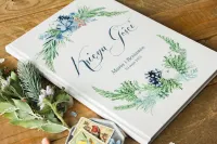 Zimowa Księga Gości Weselnych Granatowa | Indygo Nr 8