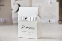 Eleganckie pudełeczka dla gości z kokardką | Amaretto nr 9