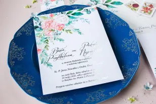 Muster der Hochzeitseinladung aus der Kollektion Pastell Nr. 8 - Amelia-Wedding.pl