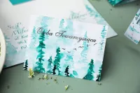 Winietki Ślubne Glamour Srebrzone Niebieskie | Pastelowe nr 7