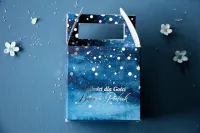 Pudełko na Ciasto Weselne Glamour Srebrzone | Pastelowe nr 6