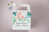 Pudełko na Ciasto Weselne Glamour Srebrzone | Pastelowe nr 8