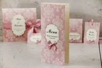 Eleganckie Menu Weselne Damasceńskie | Ornament nr 1 | Zamów