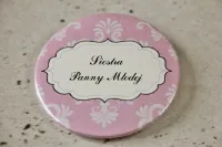 Przypinki Weselne Pudrowy Róż Ornament | Amelia-Wedding.pl