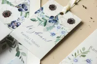 Zawieszki na wódkę weselną perłowe z zawilcami | Opal nr 7