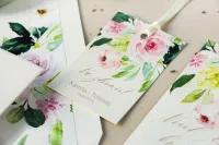 Zawieszki na Wódkę Weselną z Piwoniami | Kolekcja Opal nr 8