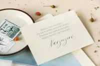 Bileciki do Zaproszeń Ślubnych Ecru Perłowe | Opal nr 4