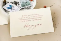 Bileciki do Zaproszeń Ślubnych Perłowe Ecru | Opal nr 5