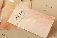 Menu Weselne Trawa Pampasowa | Perłowe Ecru | Opal nr 1
