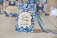 Zawieszki na Alkohol z Granatową Kokardką | Ornament nr 2