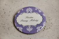 Przypinki Ślubne Wrzosowe Ornament | Personalizowane Kotyliony