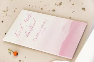 Hochzeitsdank, Samen für Hochzeitsgäste. Paket mit Aquarellgrafiken in zartrosa Farbe