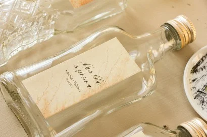 Butelki Weselne z Trawą Pampasową | Upominki dla Gości Weselnych