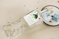 Butelki na nalewki weselne z Peonią | Podziękowania Glamour