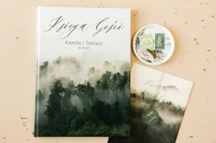 Ślubna Księga Gości z leśną grafiką