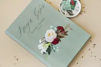 Księga Gości Weselnych Boho | Personalizowana z Piwoniami