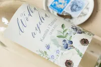 Eleganckie Etykiety na Wódkę Weselną | Zawilce | Opal nr 7