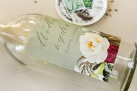 Etykiety na Wódkę Weselną Boho z Piwoniami | Opal nr 9