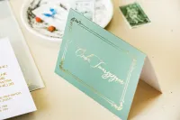 Złocone Winietki Ślubne Zieleń i Złoto | Sand nr 3