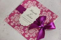 Eleganckie Zaproszenia Ślubne Glamour z Kokardą | Ornament 7
