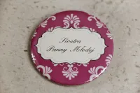 Fioletowe Przypinki Weselne Ornament | Personalizowane