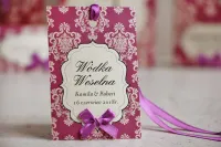 Fioletowe Zawieszki na Alkohol z Kokardą | Ornament nr 7