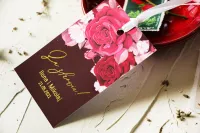 Złocone Zawieszki na Wódkę Weselną Serenity | Amelia Wedding