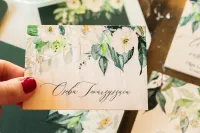 Winietki Ślubne na Drewnie Butelkowa Zieleń | Topaz nr 2