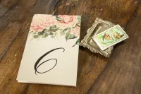 Numery na Stół Weselny Różowe Piwonie Boho | Topaz nr 4