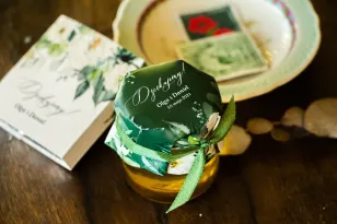 Wedding Honey ist ein süßes Dankeschön an die Gäste Wselnych. Flasche grüner Verschluss
