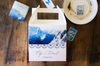 Pudełka na ciasto weselne GÓRY | Personalizowane | Topaz nr 1