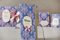 Eleganckie Menu Weselne z Kokardką | Ornament nr 10