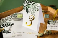 Złocone numery na stół botaniczne | Pattern nr 5 | Amelia