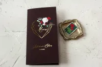 Złocone Menu Weselne Burgundowe Kwiaty | Szafirowe nr 9
