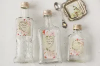 Butelki na nalewki weselne glamour | Personalizacja Gratis