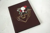 Złocona Księga Gości Granatowa Glamour | Szafirowe nr 9