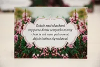 Bileciki do Zaproszeń Ślubnych Wrzos | Felicja nr 1 | Sklep